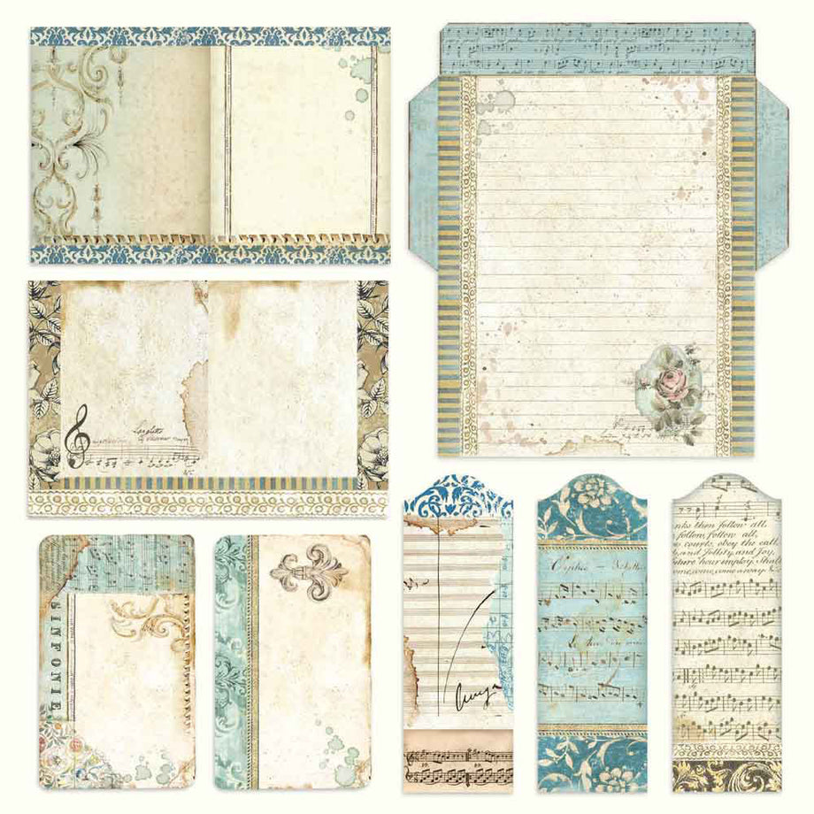 30PC Vintage Stamp Paper Pad Scrapbooking Journal Card Diary Album Planner  Craft
