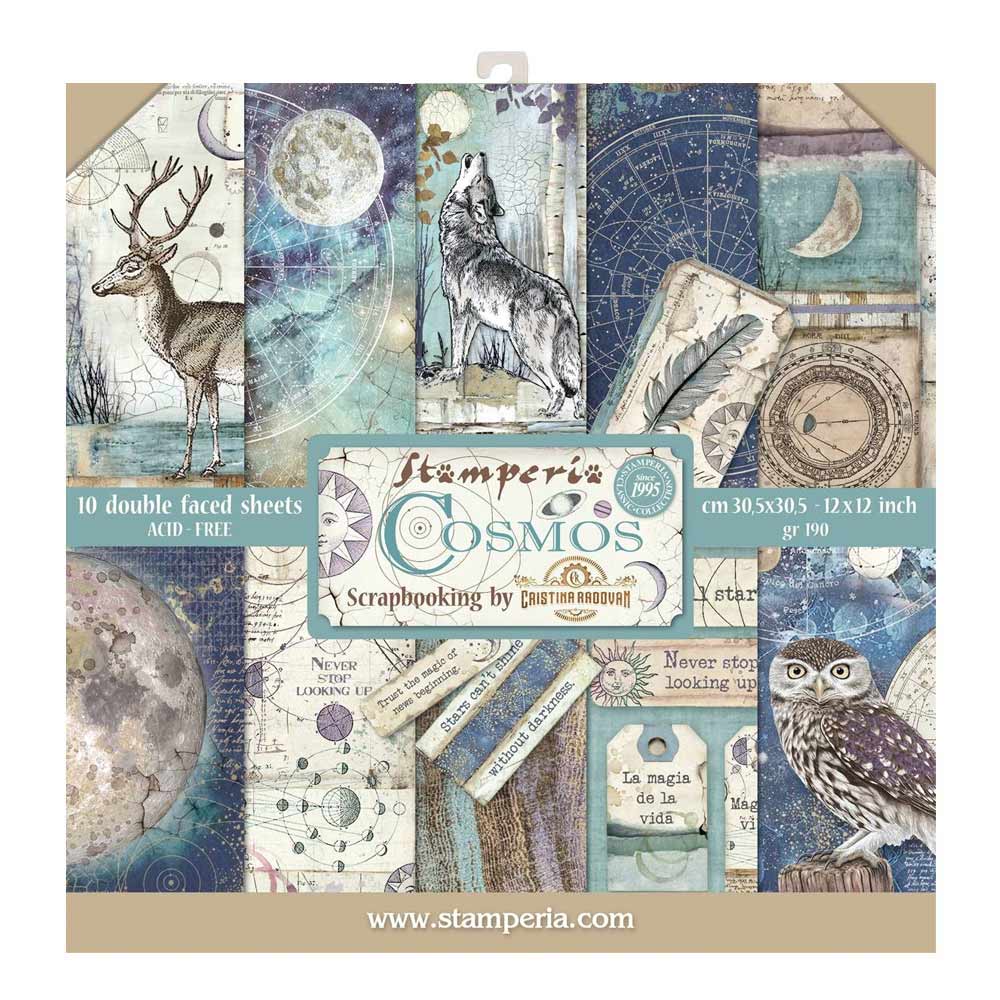 Shop Stamperia Cosmos Scrapbooking Paper for Journaling, Decoupage, Mixed Media
