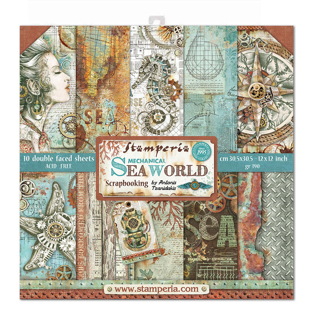 Shop Stamperia Sea World Scrapbooking Paper for Journaling, Decoupage, Mixed Media