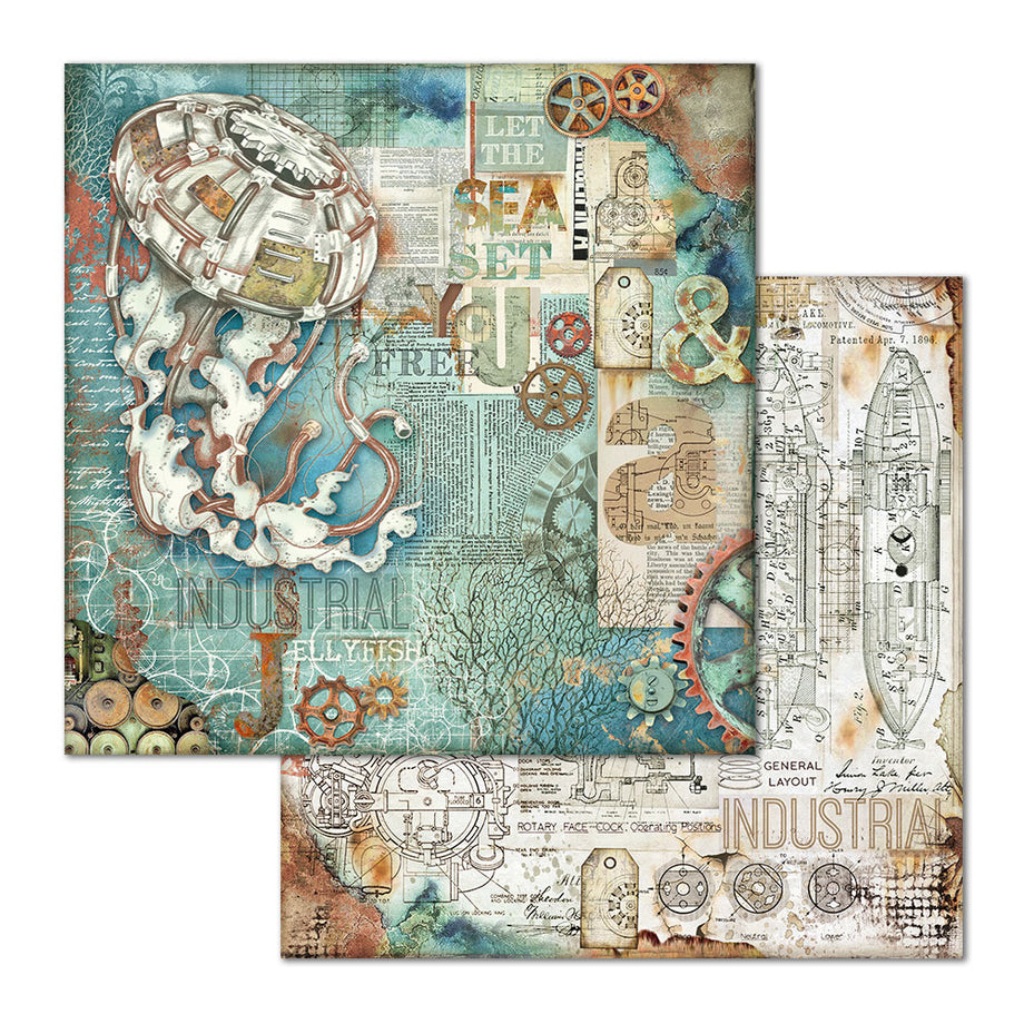 Stamperia Scrapbooking Sea World - 12 x 12 Paper Pad – Decoupage Napkins.Com