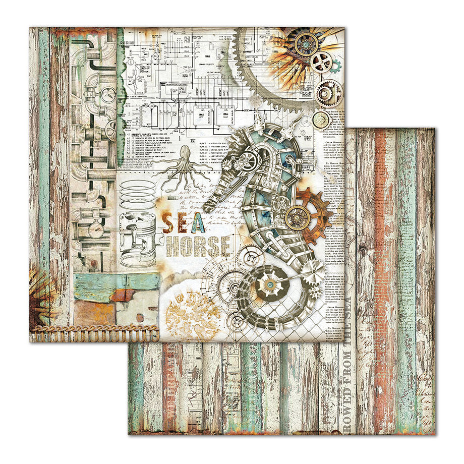 Stamperia Scrapbooking Sea World - 12 x 12 Paper Pad – Decoupage Napkins.Com