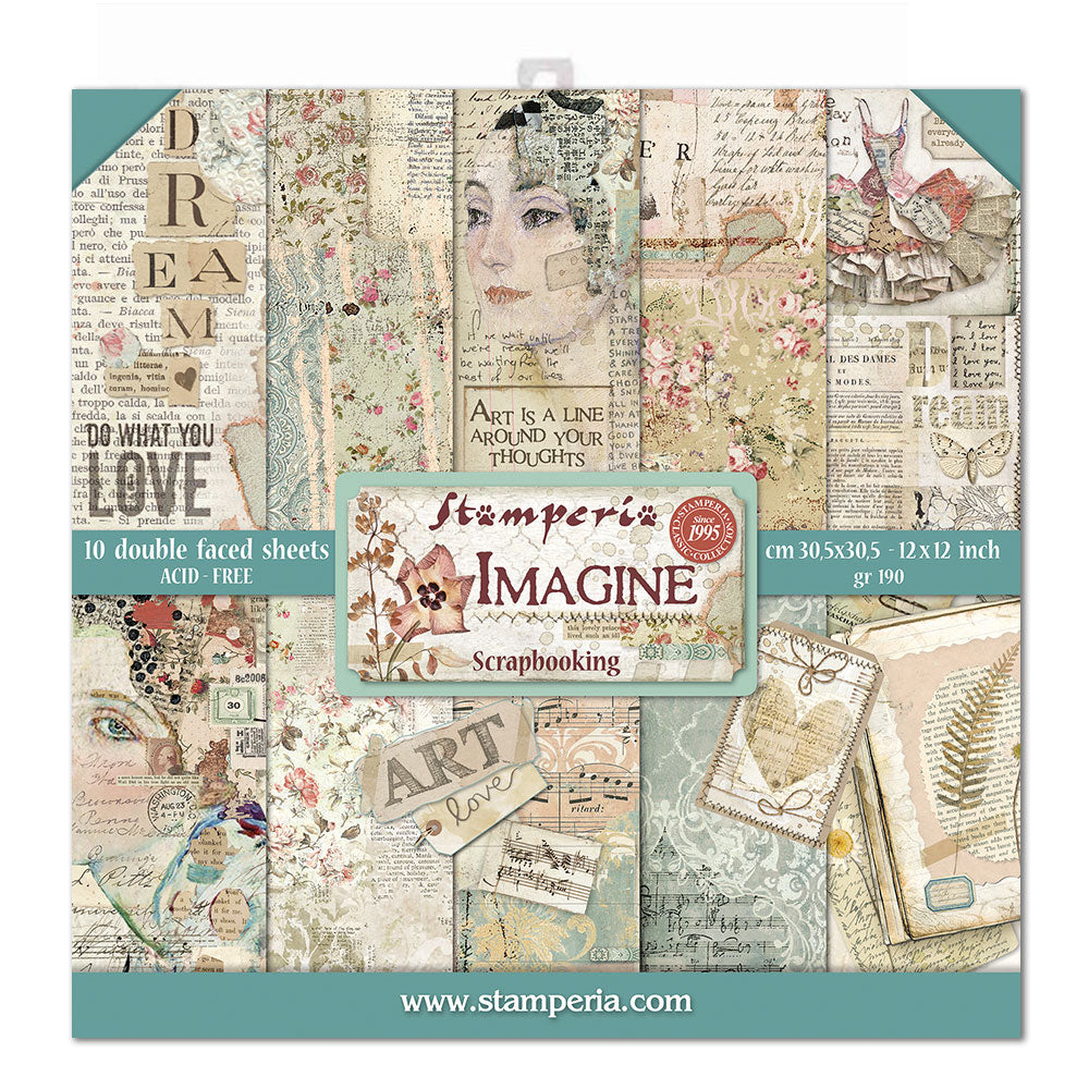 Shop Stamperia Imagine Scrapbooking Paper for Journaling, Decoupage, Mixed Media