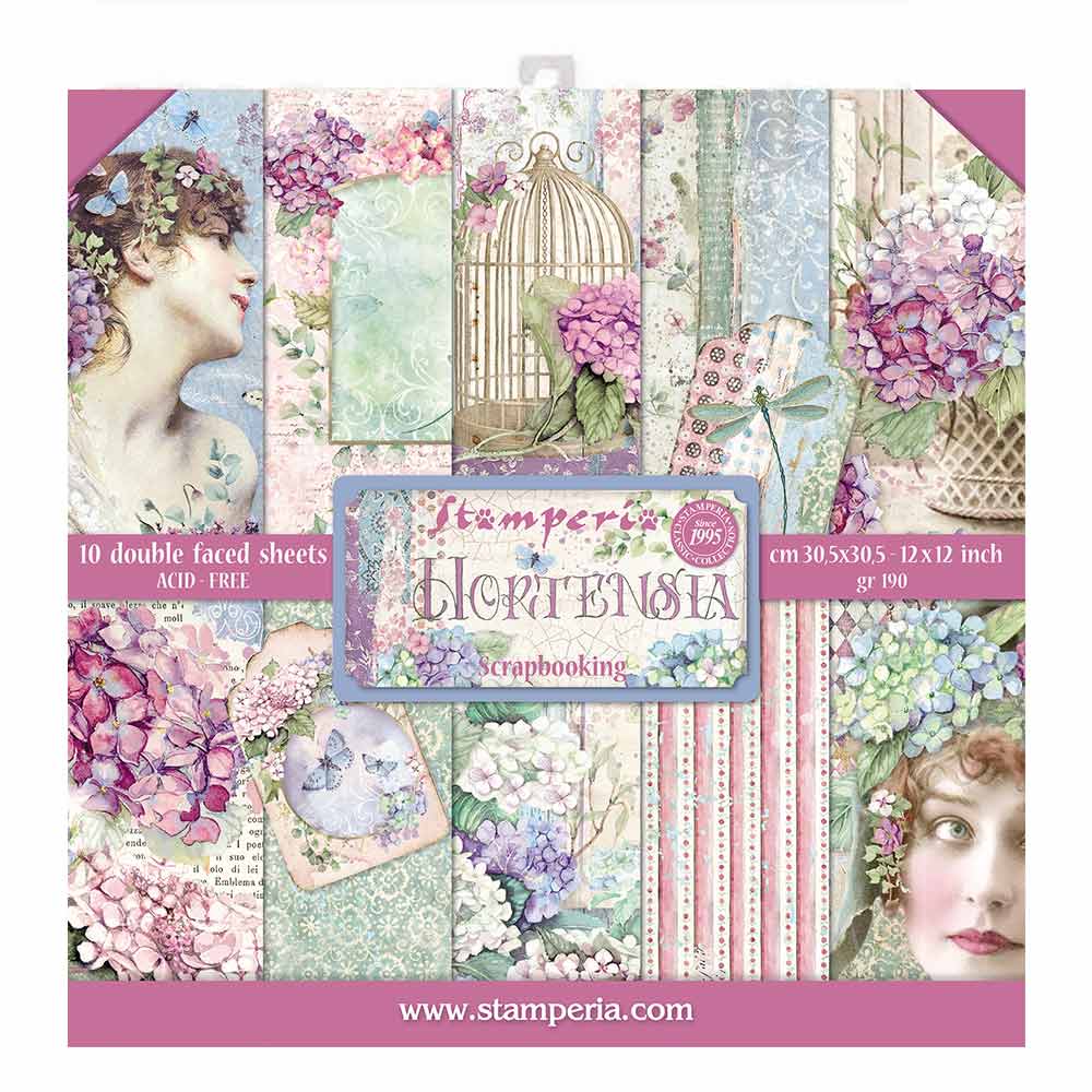 Shop Stamperia Hortensia Scrapbooking Paper for Journaling, Decoupage, Mixed Media