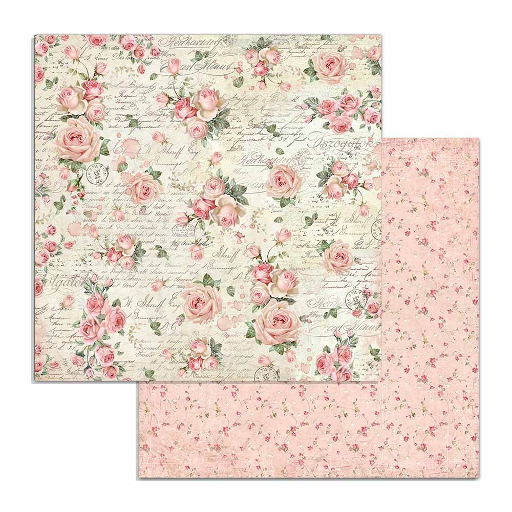 Pink Christmas Stamperia Scrapbooking Cardstock Paper Set.  12x12 inch Pad. These beautiful high quality papers by Stamperia are themed sets with coordinating designs