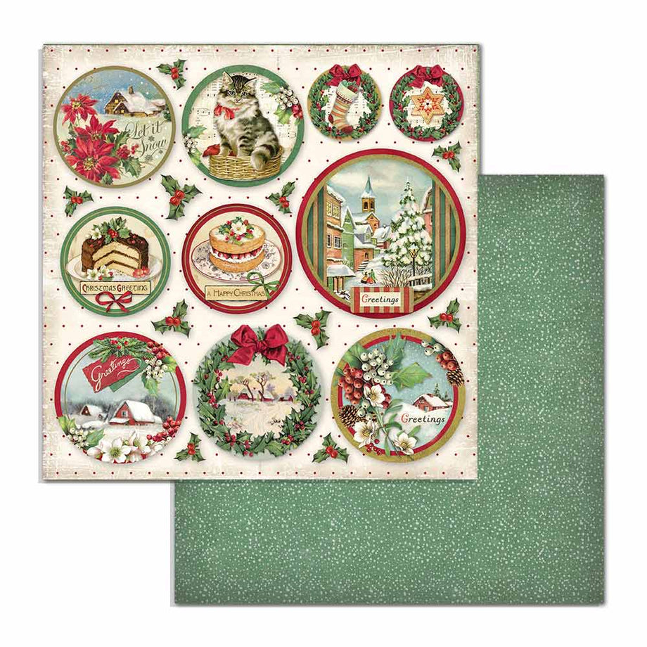 Stamperia Classic Christmas 12x12 Double Sided Paper Pad (SBBL74)