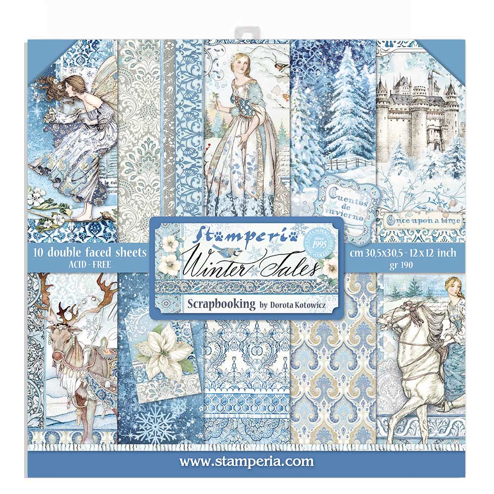 Shop Stamperia Winter Tales Scrapbooking Paper for Journaling, Decoupage, Mixed Media