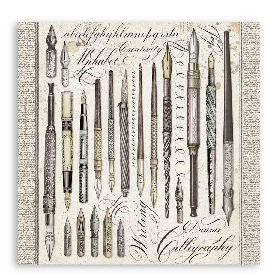 Stamperia Paper Pad Calligraphy 12x12