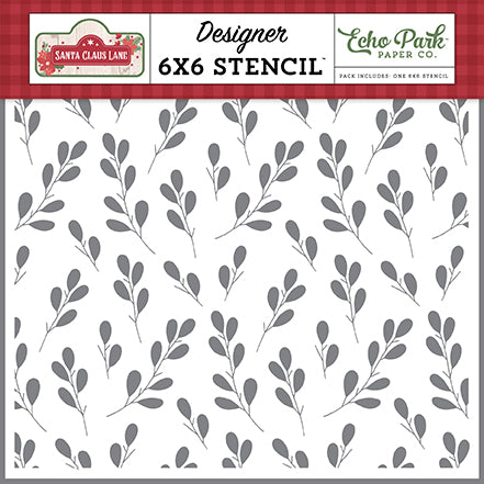Echo Park Holiday Greenery Magic Stencils are perfect for using on mixed media, card making, scrapbooking, textile art and so much more