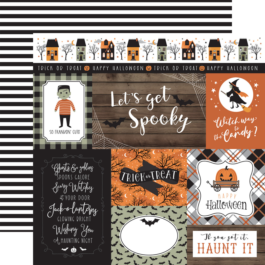 Echo Park Journaling Card, Spooky Collection - 12"x12" Double-Sided Scrapbooking Cardstock. Start your project off right with the perfect paper for Greeting Cards, Scrapbook Pages