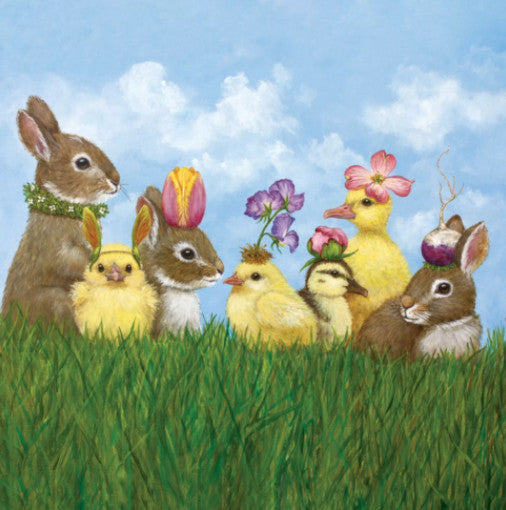 Shop Easter Spring Party with Bunnies and Chicks Decoupage Paper Napkins are of exceptional quality and imported from Europe. This makes them ideal for Decoupage Crafting, DIY craft projects, Scrapbooking
