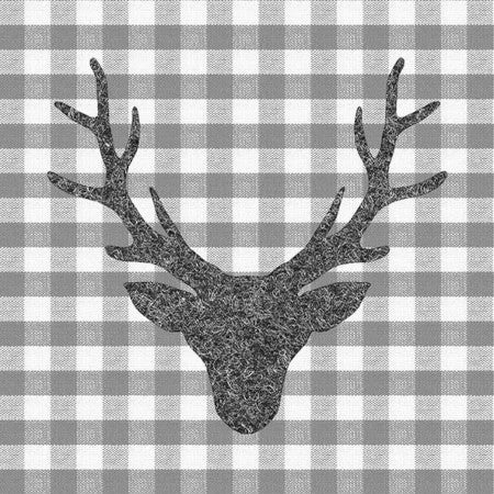 These Stag Grey Plaid Decoupage Paper Napkins are of exceptional quality and imported from Europe. 3 ply. Ideal for Decoupage Crafting, DIY