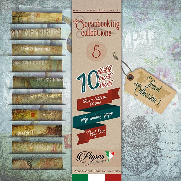 Shop Travel Themed Scrapbooking Paper for Journaling, Cardmaking, Mixed Media