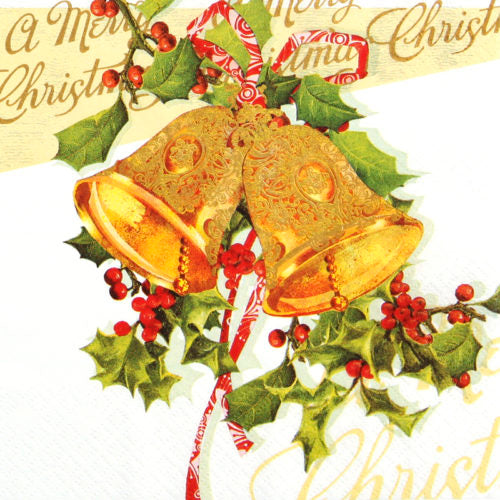 These Traditional Bells Decoupage Paper Napkins are Imported from Europe. Ideal for Decoupage
