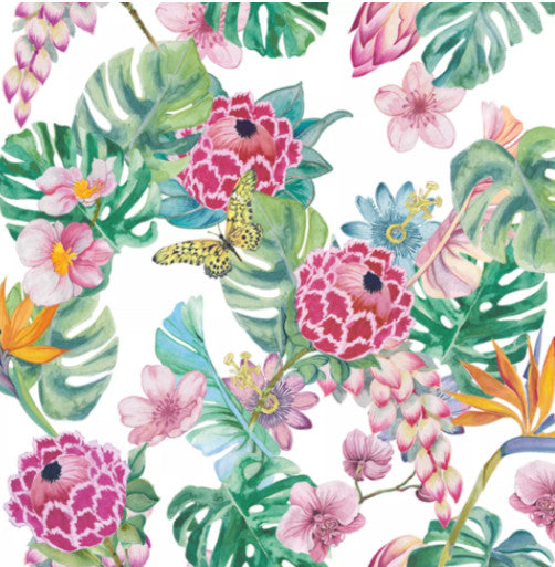 Shop Tropicana Floral Decoupage Paper Napkins are of exceptional quality and imported from Europe. This makes them ideal for Decoupage Crafting, DIY craft projects, Scrapbooking