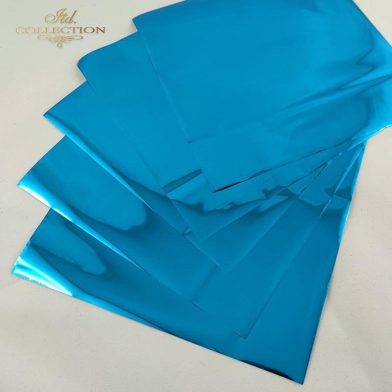 ITD Collection - Termoton Foil Sheets 6"x6" 5/Pkg - Turquoise Metallic. Add shimmer and shine to any project. This pack of 10 sheets can add a metallic element to your projects with or without the use of hot foiling