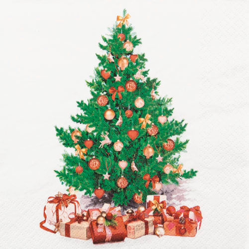 These Under the Tree Christmas Decoupage Paper Napkins are Imported from Europe. Ideal for Decoupage Crafting