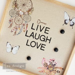ReDesign with Prima Bohemian Solstice Decor Transfers® are easy to use rub-on transfers for Furniture and Mixed Media uses. Simply peel, rub-on and transfer. 