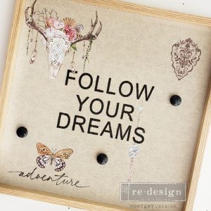 ReDesign with Prima Bohemian Solstice Decor Transfers® are easy to use rub-on transfers for Furniture and Mixed Media uses. Simply peel, rub-on and transfer. 