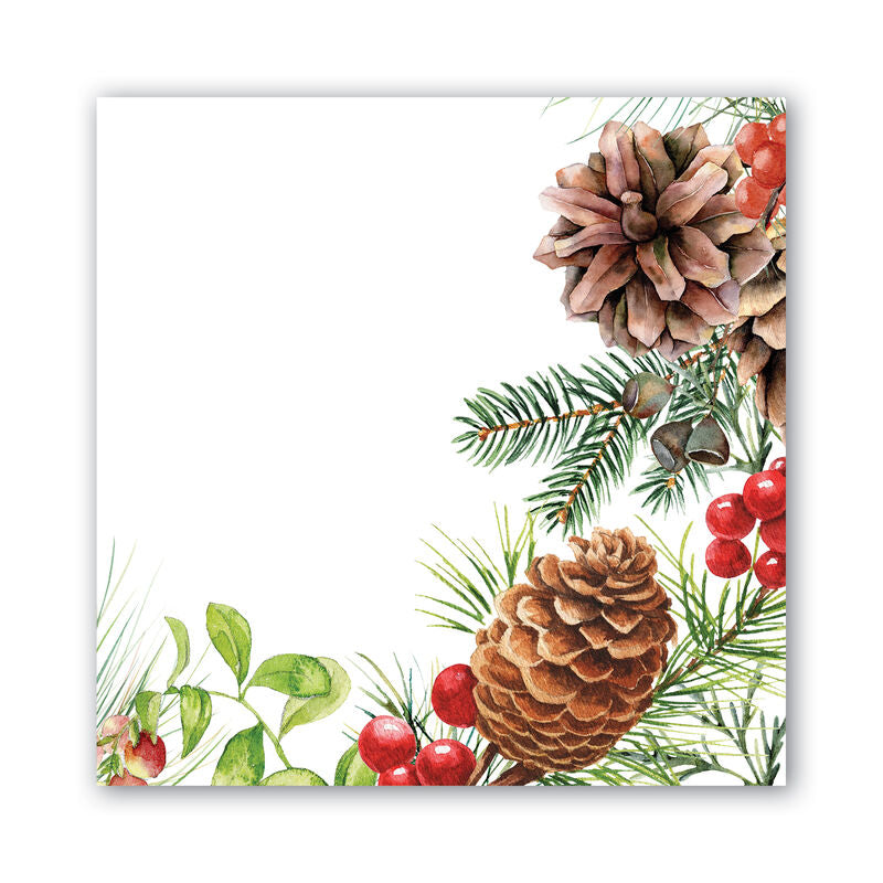 These White Spruce berries and pine cones Decoupage Paper Napkins are Imported from Europe. Ideal for Decoupage Crafting