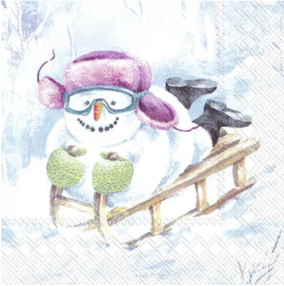 These Christmas Snowman Decoupage Paper Napkins are of exceptional quality and imported from Europe. This makes them ideal for Decoupage Crafting, DIY craft projects, Scrapbooking