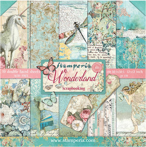 Shop Stamperia Wonderland Creative Pad for Scrapbooking, Decoupage, Cardmaking, Journaling