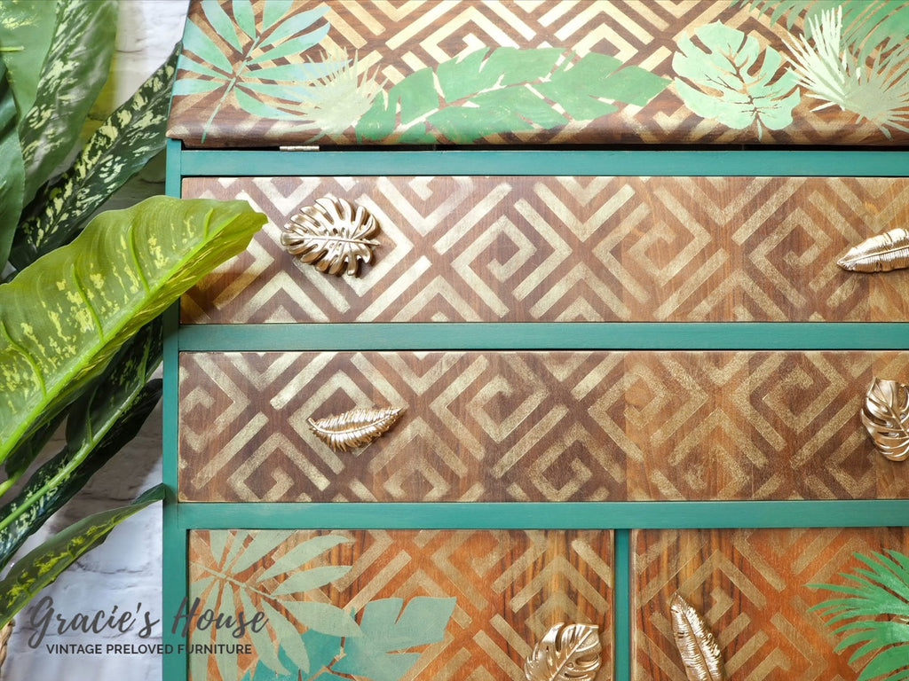 ReDesign with Prima - Decor Mold 5x8 Pattern: Monstera. Heat resistant and food safe. Breathe new life into your furniture, frames, plaques, boxes, household decor