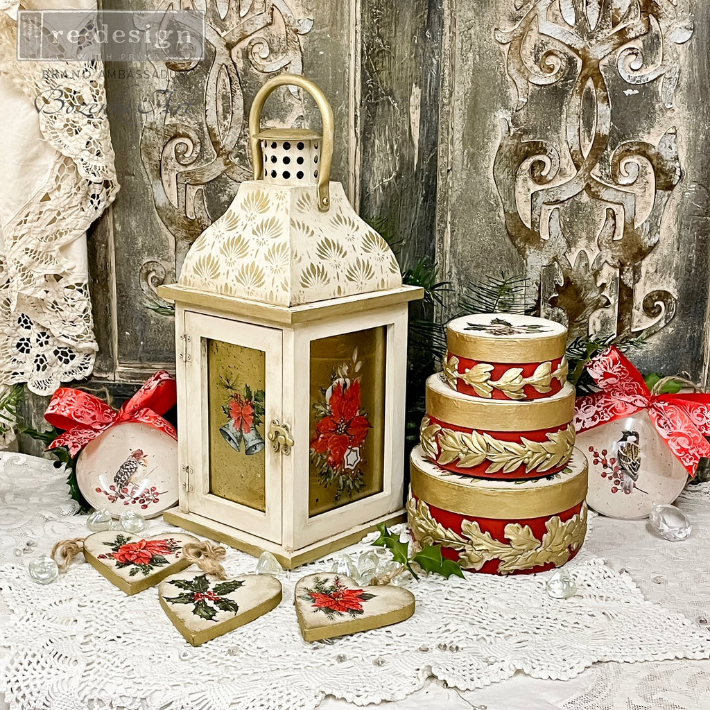 ReDesign with Prima - Decor Mold 5x8 Pattern: Louelle Borders. Heat resistant and food safe. Breathe new life into your furniture, frames, plaques, boxes, scrapbooks, journals. 