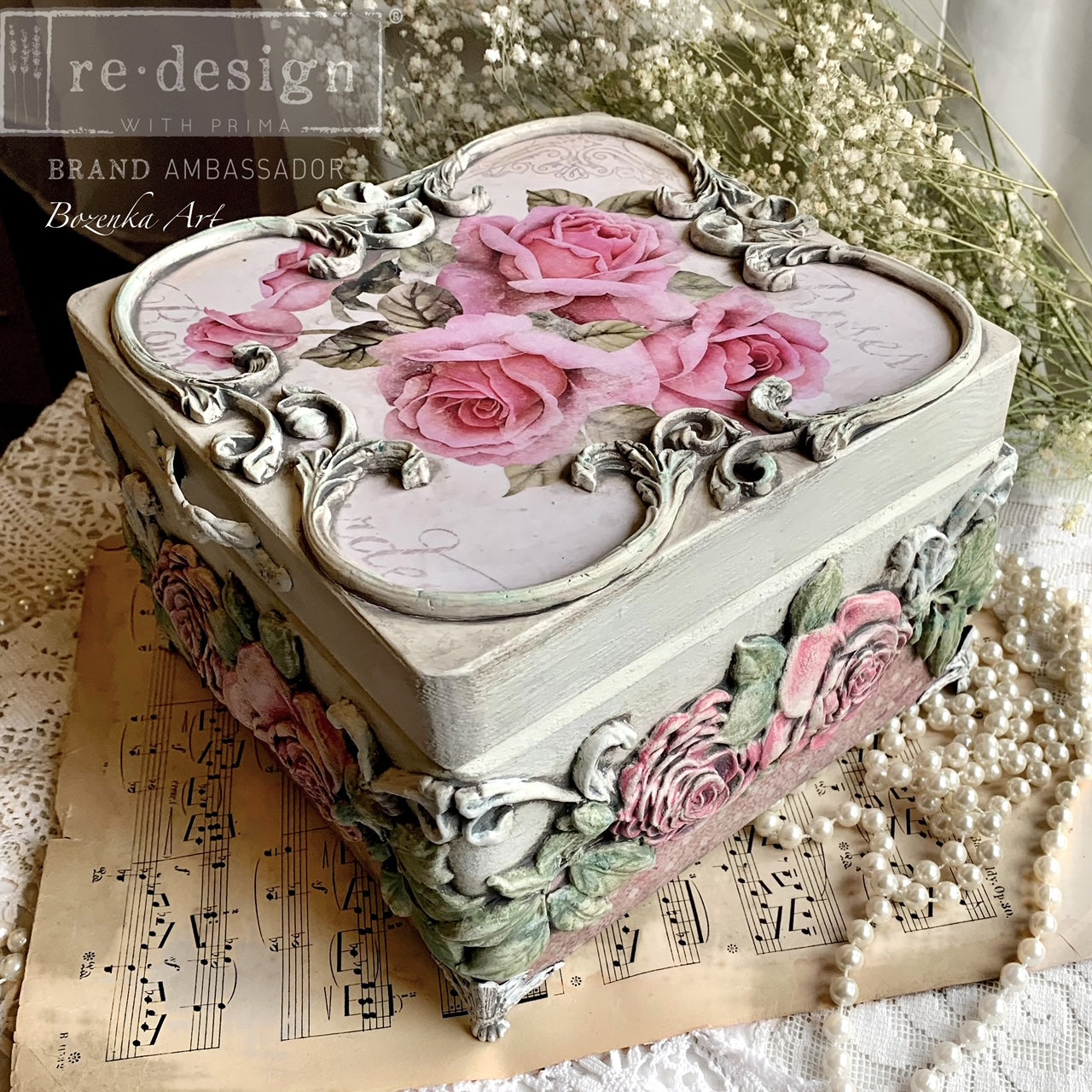 ReDesign with Prima Victorian Rose - Mould 5x8 – Decoupage Napkins.Com