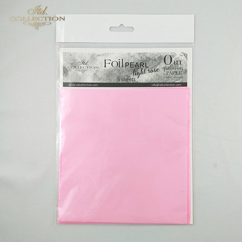 ITD Collection - Termoton Foil Sheets 6"x6" 5/Pkg - Light Rose Metallic. Add shimmer and shine to any project. This pack of 10 sheets can add a metallic element to your projects with or without the use of hot foiling