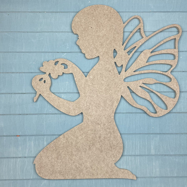 Fairy Plucking Flower Petals - Wood Shape 12" Find top quality MDF wood craft cut outs for decoupage. Wooden shapes make great home décor projects