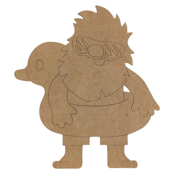 Gnome with Ducky Pool Float - Wood Shape 10" Find top quality MDF wood craft cut outs for decoupage. Wooden shapes make great home décor projects