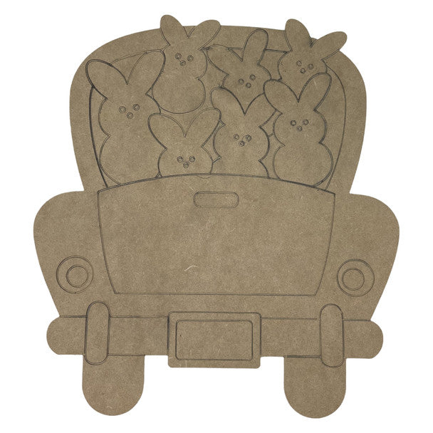 Easter Truck with Marshmallow Bunnies - Wood Shape 10" Find top quality MDF wood craft cut outs for decoupage. Wooden shapes make great home décor projects