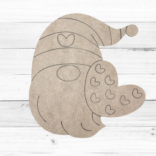 Gnome Head Valentine - Wood Shape 10" Find top quality MDF wood craft cut outs for decoupage. Wooden shapes make great home décor projects