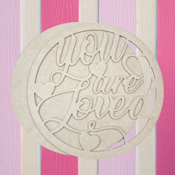 You are Loved, Layered Art Kit 2 Piece - Wood Shape 12" Find top quality MDF wood craft cut outs for decoupage. Wooden shapes make great home décor projects