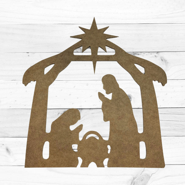 Nativity Scene - Wood Shape 12" Find top quality MDF wood craft cut outs for decoupage. Wooden shapes make great home décor projects