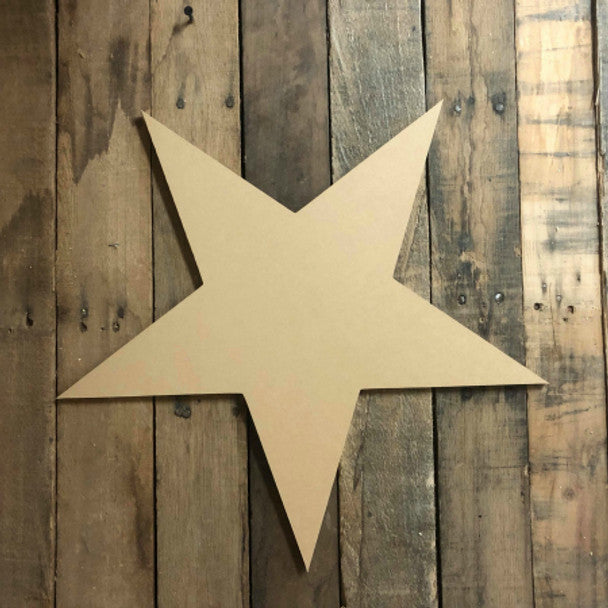 Star - Wood Shape 6" Find top quality MDF wood craft cut outs for decoupage. Wooden shapes make great home décor projects, gifts and wall hangings