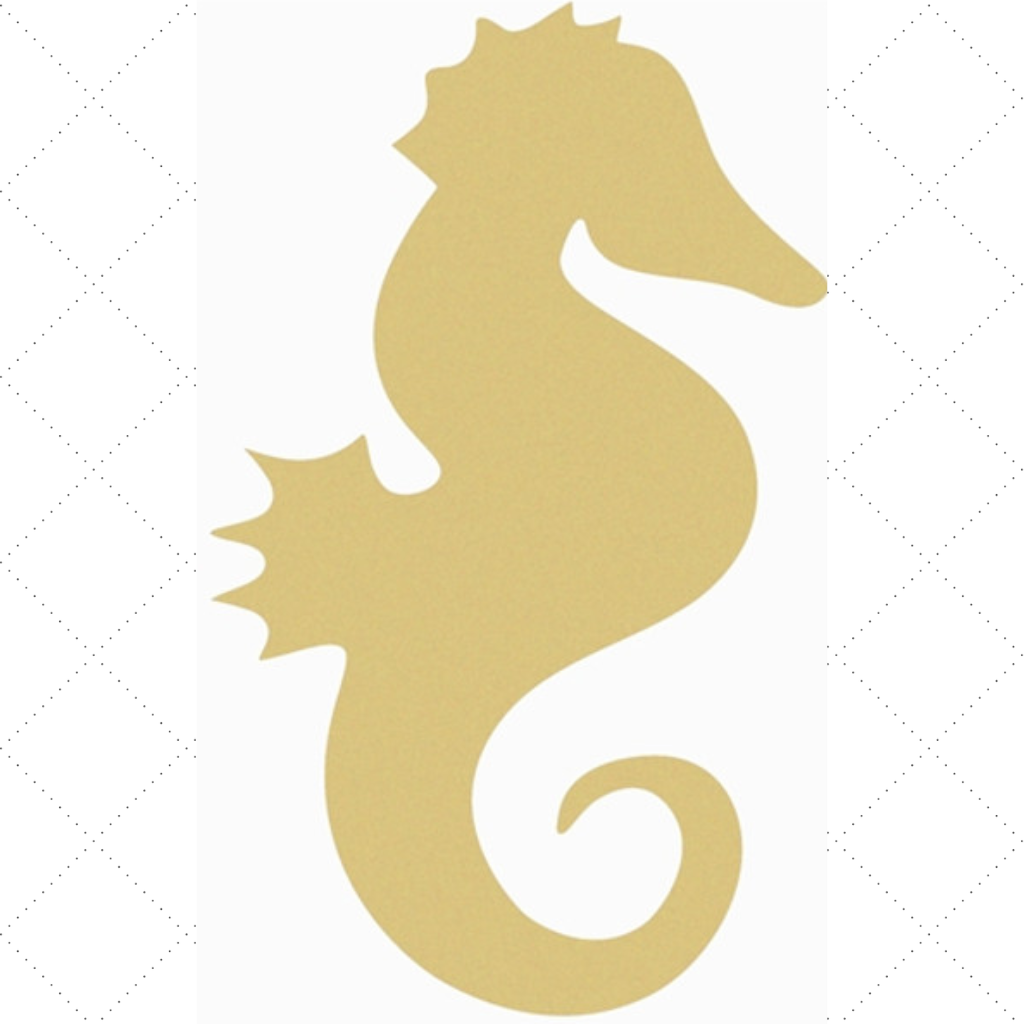 Seahorse - Wood Shape 10" Find top quality MDF wood craft cut outs for decoupage. Wooden shapes make great home décor projects