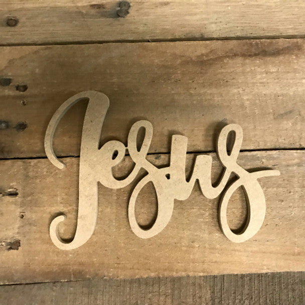 Jesus Word - Wood Shape 10" Find top quality MDF wood craft cut outs for decoupage. Wooden shapes make great home décor projects