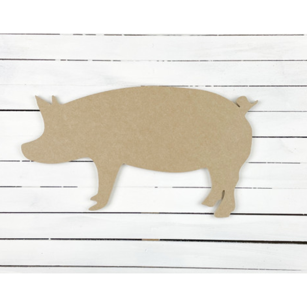 Pot Belly Pig - Wood Shape 10" Find top quality MDF wood craft cut outs for decoupage. Wooden shapes make great home décor projects