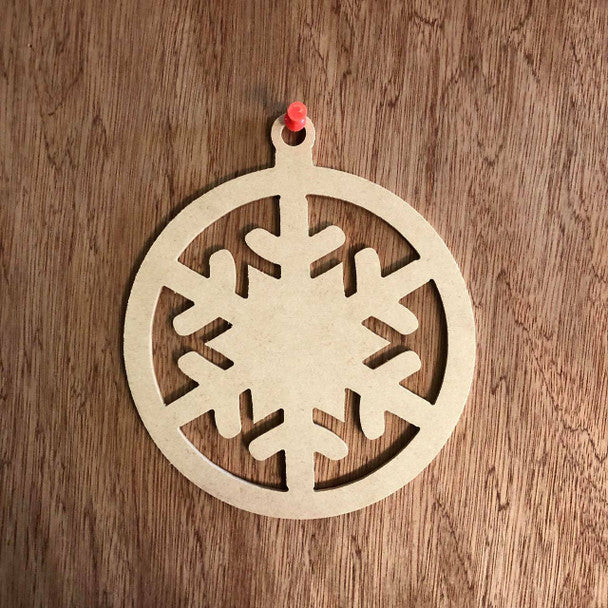 Christmas Ornament with Snowflake - Wood Shape 12" Find top quality MDF wood craft cut outs for decoupage. Wooden shapes make great home décor