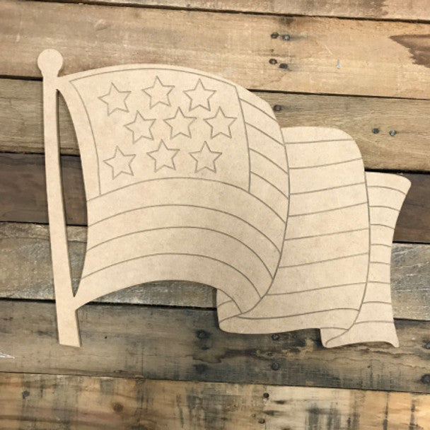 American Flag - Wood Shape 10" Find top quality MDF wood craft cut outs for decoupage. Wooden shapes make great home décor projects