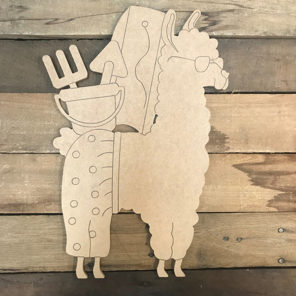 Llama with Beach 2 - Wood Shape 12" Find top quality MDF wood craft cut outs for decoupage. Wooden shapes make great home décor projects