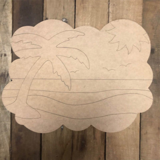 Beach Plaque - Wood Shape 12" Find top quality MDF wood craft cut outs for decoupage. Wooden shapes make great home décor projects