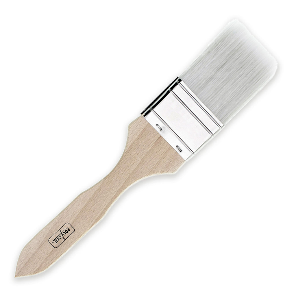 light wood brush with fine hair bristle polyvine varnish brush
